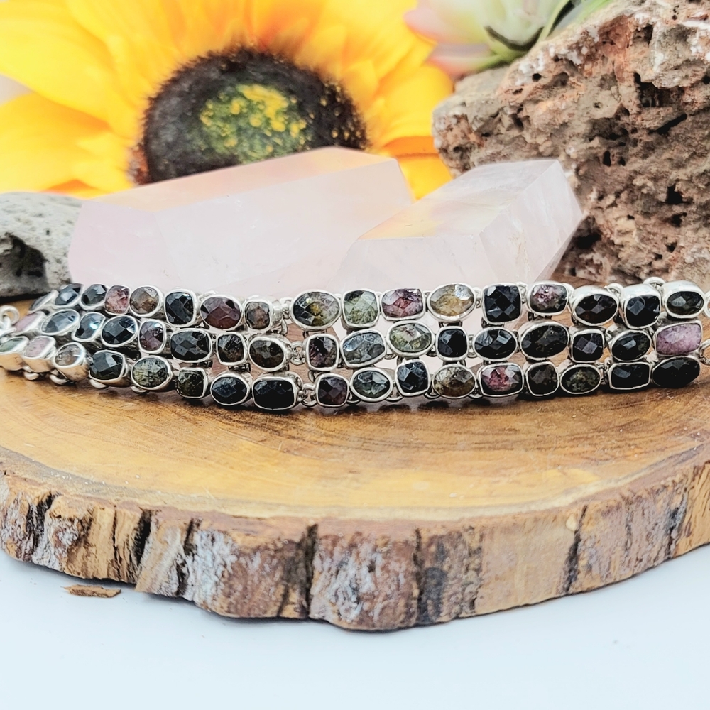 Multistrand Mutlicolor Watermelon Tourmaline Gems… - image 8